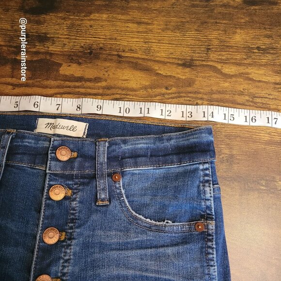 Madewell Jeans Size 28 Skinny 10" High Rise Tummy Control Rosecliff Wash H6319 - Picture 7 of 12